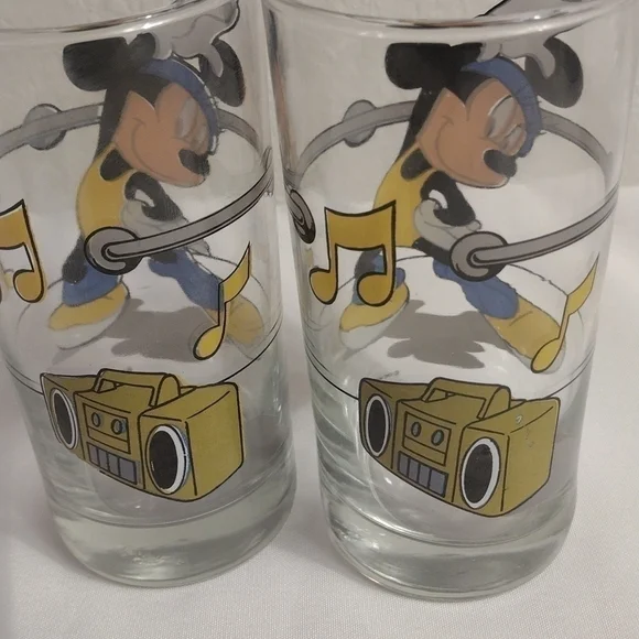 𝅺disney / other vintage Disney Mickey mouse drinking glass 12 oz - Picture 7 of 7